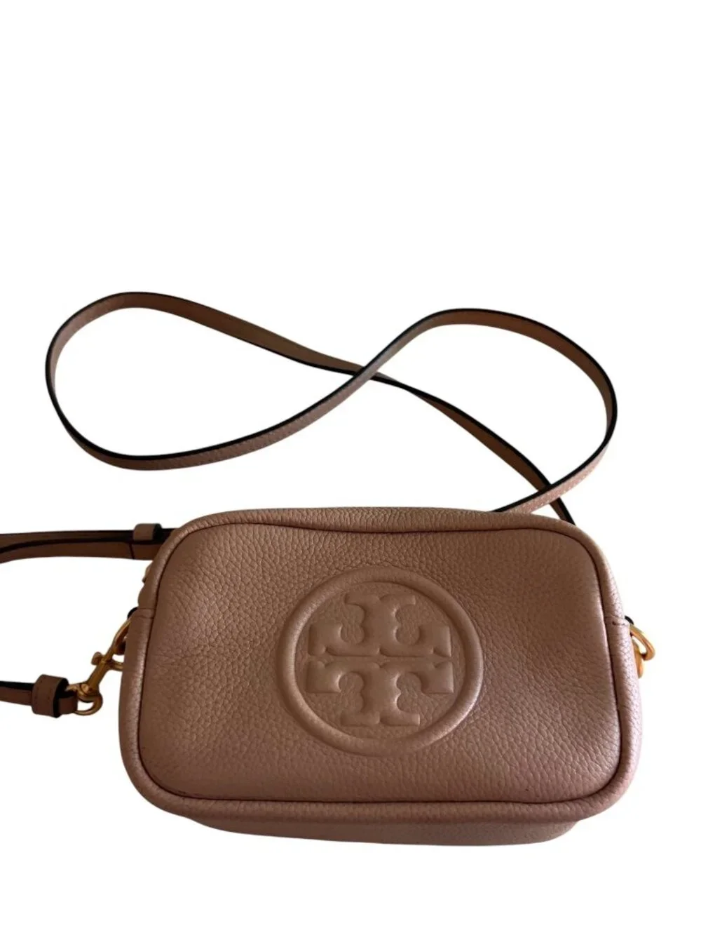 Tory Burch Perry Bombe Beige Crossbody Camera Handbag